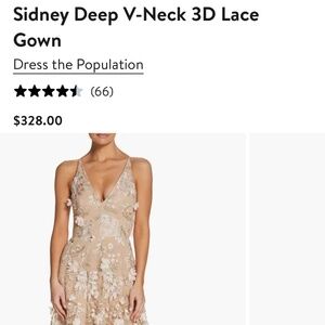 Brand New - Dress the Population pink floral gown - L